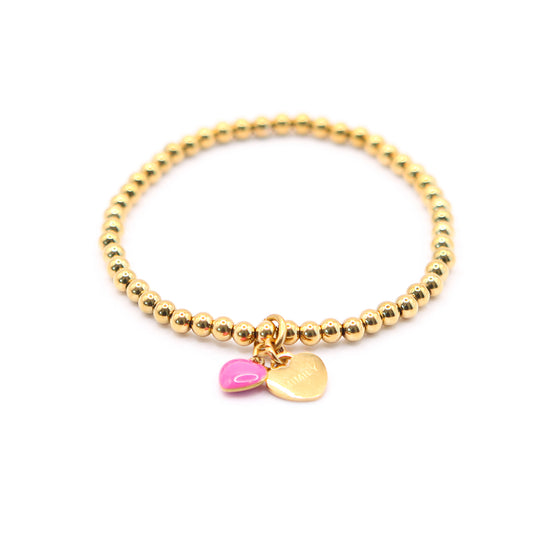 Armband "MIMILY" Herzl pink