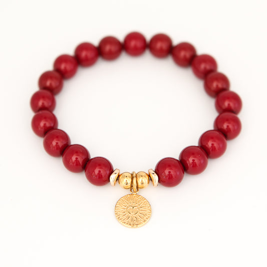 Armband Gr. S/M "little joy - bordeaux sun"