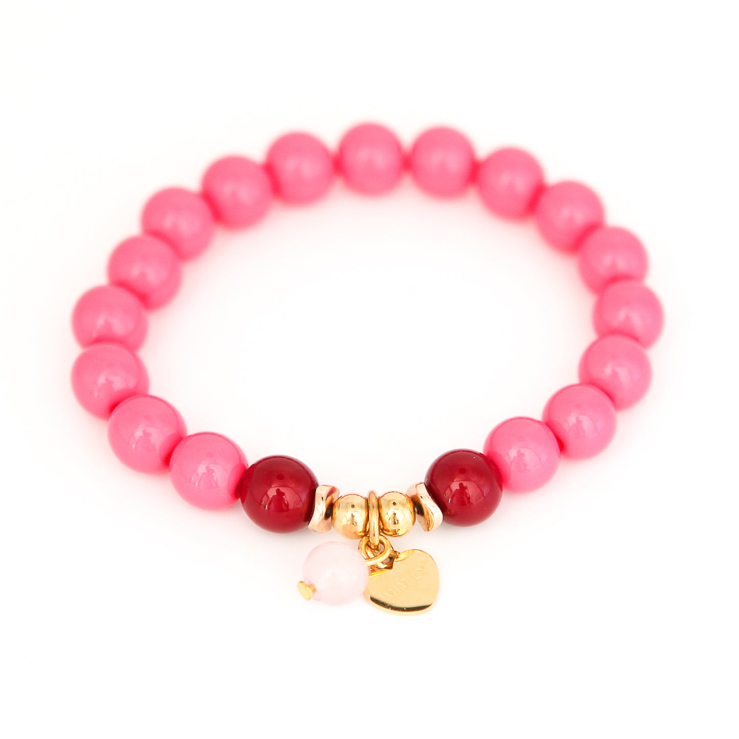 Armband Gr. M/L "little joy - pink/bordeaux"