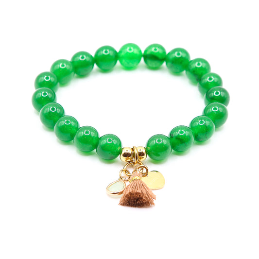 Edelstein "Jade grün glatt"