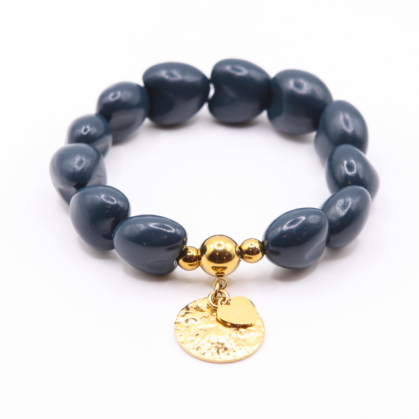 Armband "Palmenkerne" dunkelblau