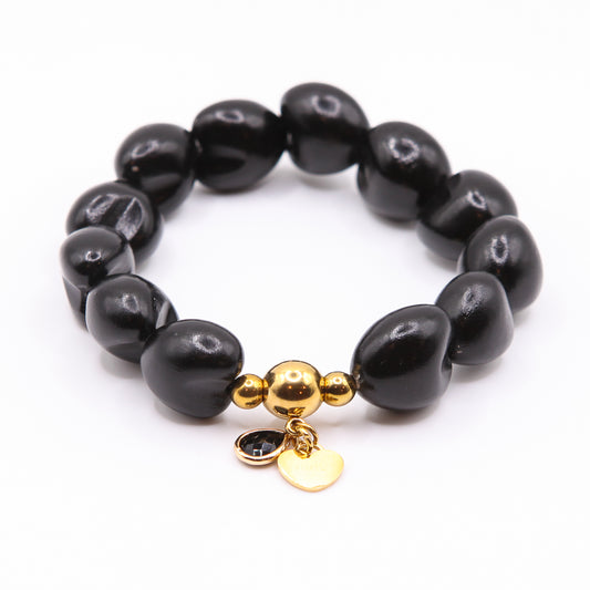 Armband "Palmenkerne" schwarz