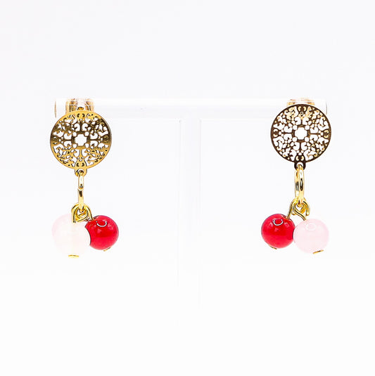 Ohrringe "3 Bubbles rosé"