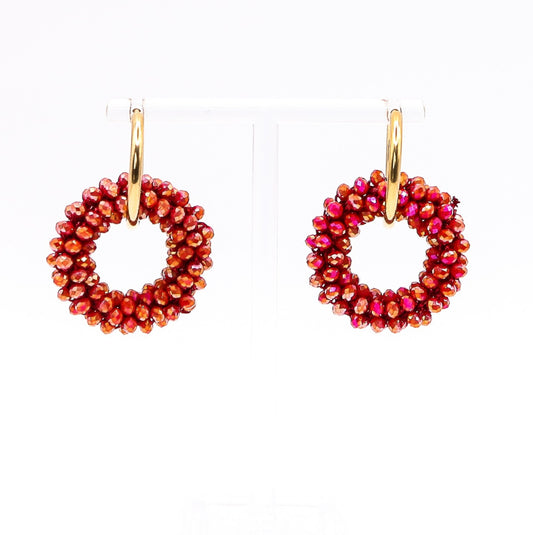 Creole "Funkelkranz" orange/rot